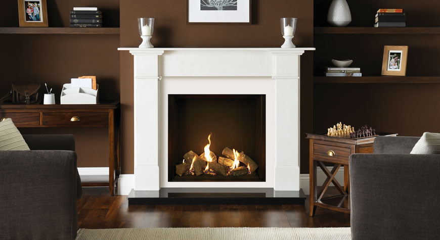Gazco Riva2 750HL Balanced Flue, Black Reeded lining, Natural Gas - Only 1 Available