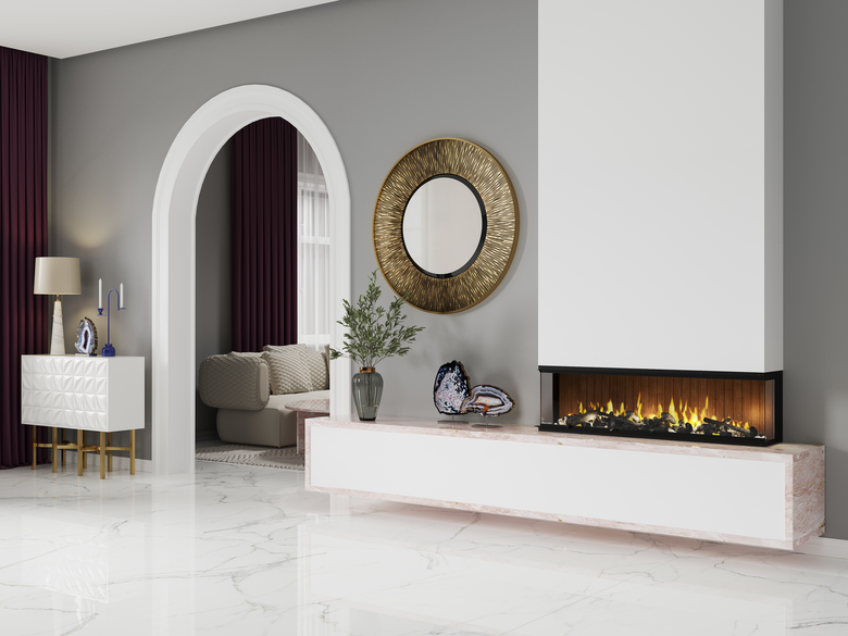 Vivente Built-in Optiflame 3D Electric Fire - 75