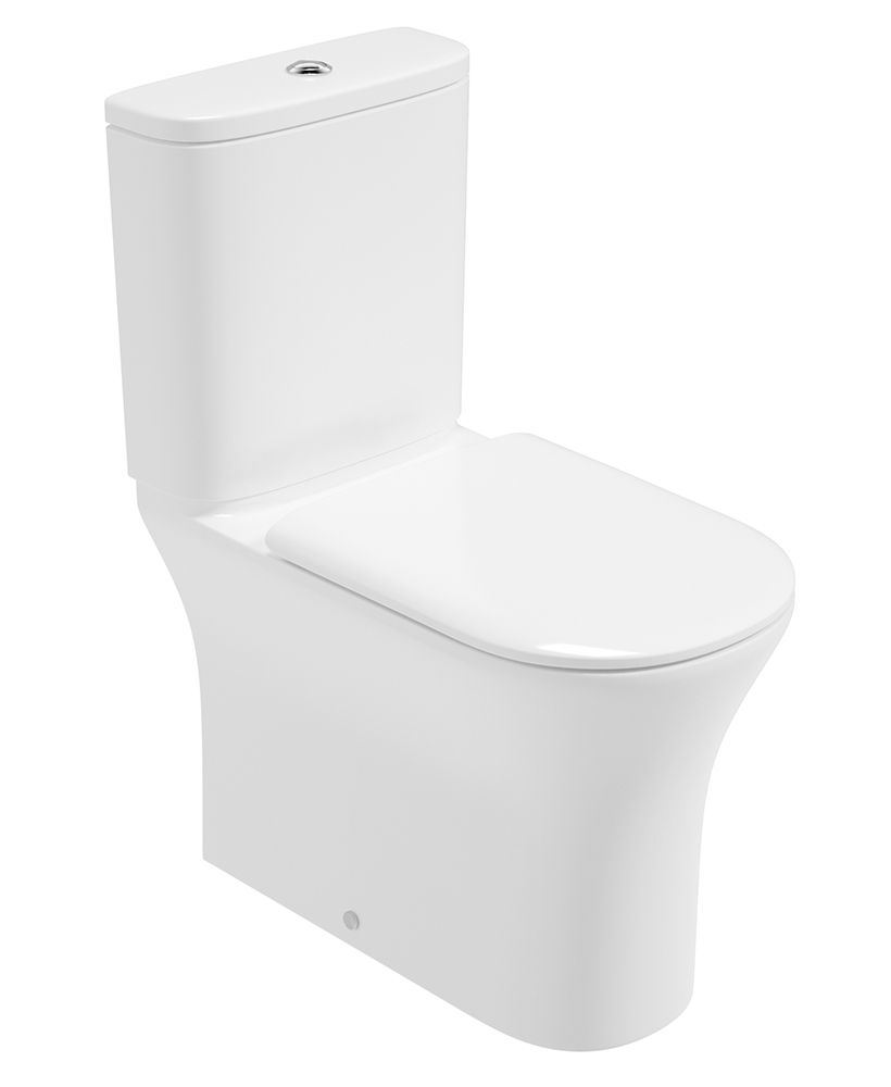 PENA Fully Shrouded Close Coupled Rimless Pan & Delta Soft Close Seat - Choice of Height -Flush Button Upgrade Available