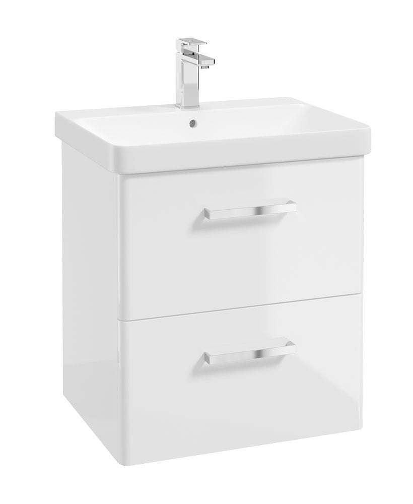KORA Wall Hung 60cm 2 Drawer Vanity Unit - Choice of Colour - Choice of Handle