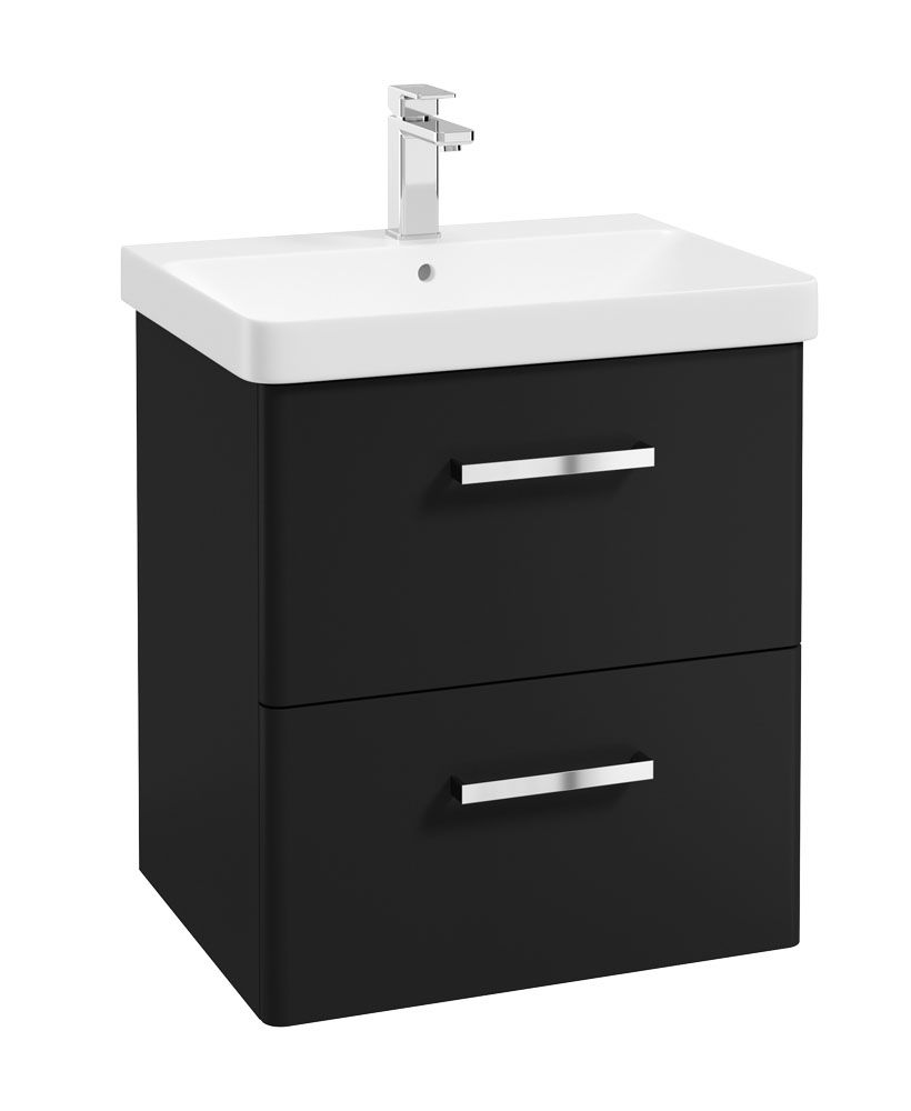 KORA Wall Hung 60cm 2 Drawer Vanity Unit - Choice of Colour - Choice of Handle