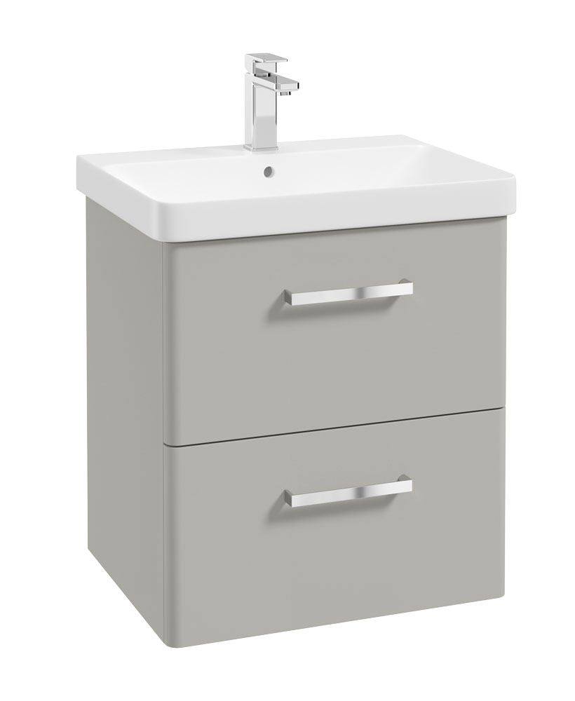 KORA Wall Hung 60cm 2 Drawer Vanity Unit - Choice of Colour - Choice of Handle