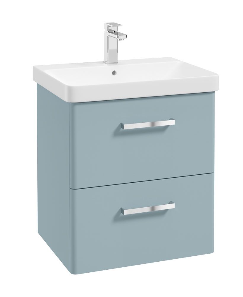 KORA Wall Hung 60cm 2 Drawer Vanity Unit - Choice of Colour - Choice of Handle