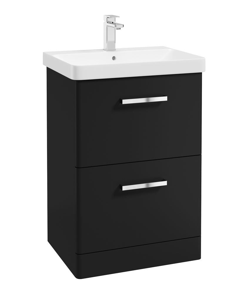 KORA Floorstanding 60cm 2 Drawer Vanity Unit - Choice of Colour - Choice of Handle