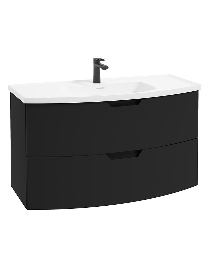 ARC Wall Hung 100cm 2 Drawer Vanity Unit - Matt Basin - Choice of Colour