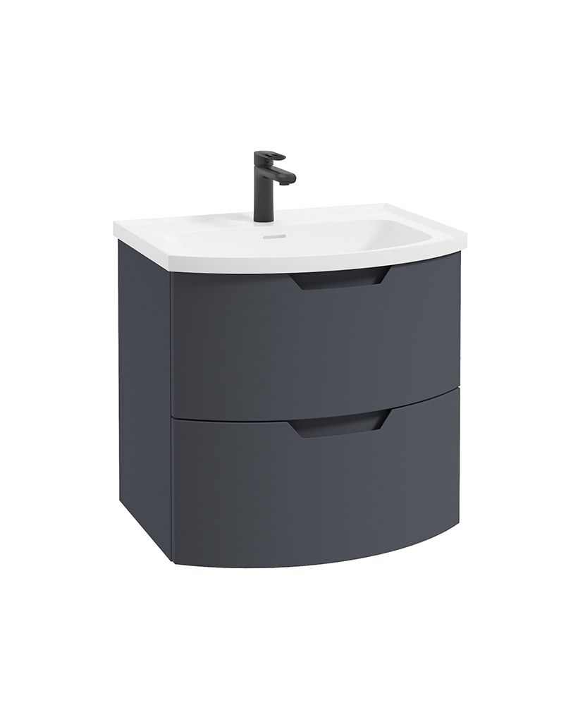 ARC Wall Hung 60cm 2 Drawer Vanity Unit - Matt Basin - Choice of Colour