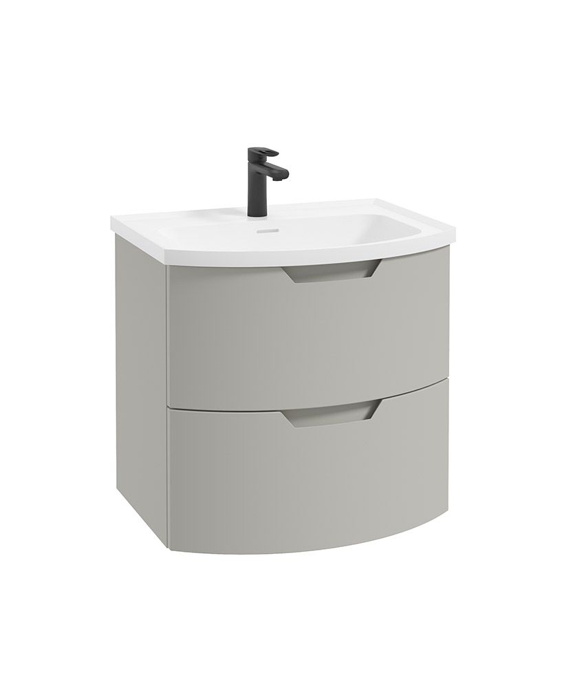 ARC Wall Hung 60cm 2 Drawer Vanity Unit - Matt Basin - Choice of Colour