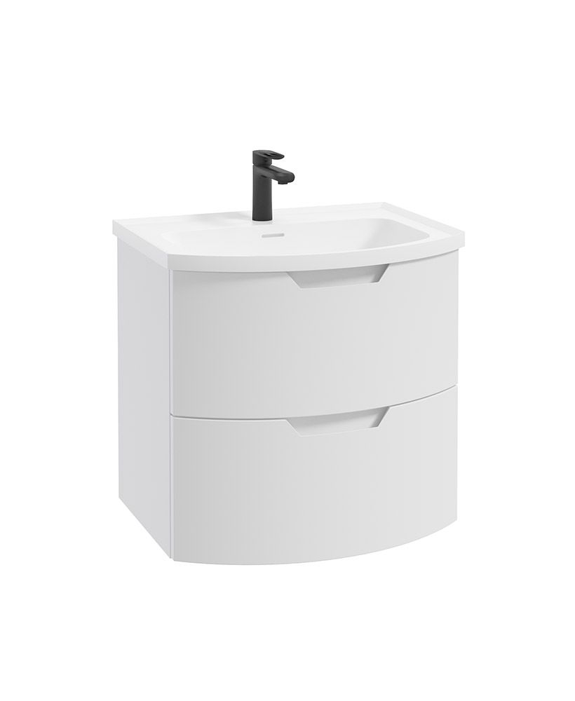 ARC Wall Hung 60cm 2 Drawer Vanity Unit - Matt Basin - Choice of Colour