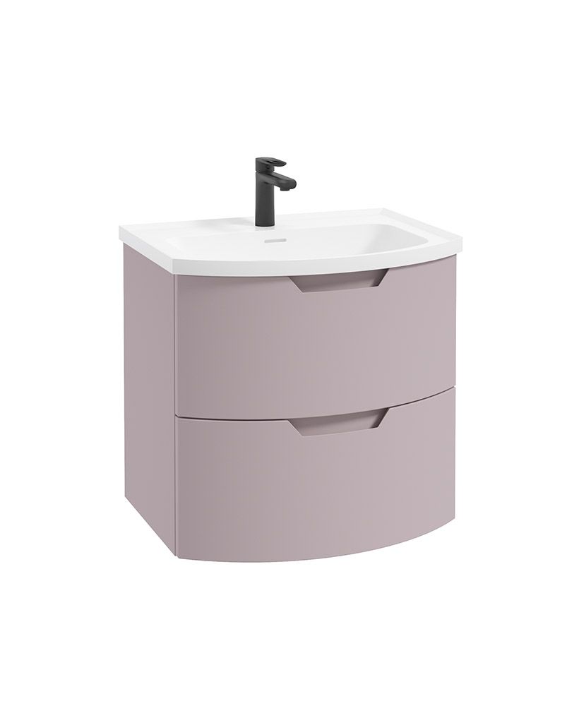 ARC Wall Hung 60cm 2 Drawer Vanity Unit - Matt Basin - Choice of Colour