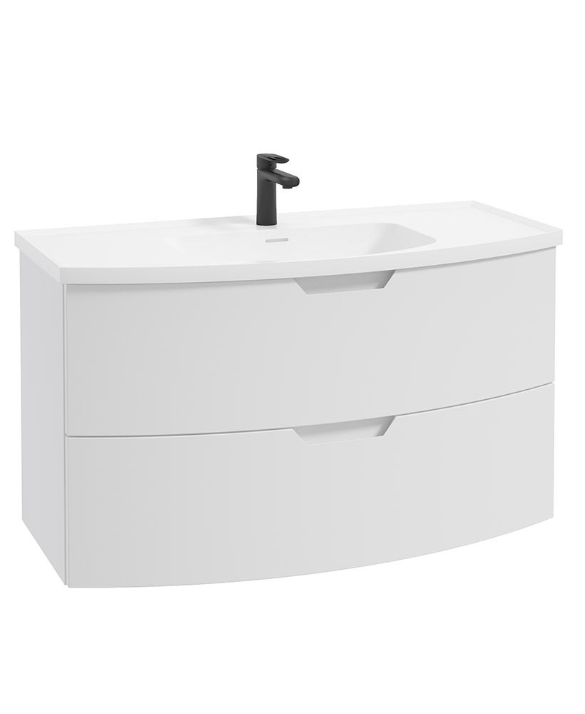 ARC Wall Hung 100cm 2 Drawer Vanity Unit - Matt Basin - Choice of Colour
