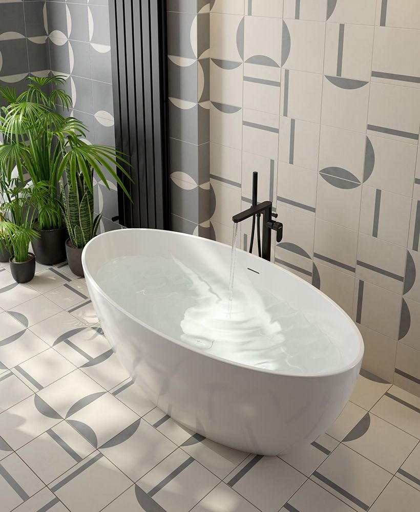 MAROVO 1600x800mm Freestanding Bath White