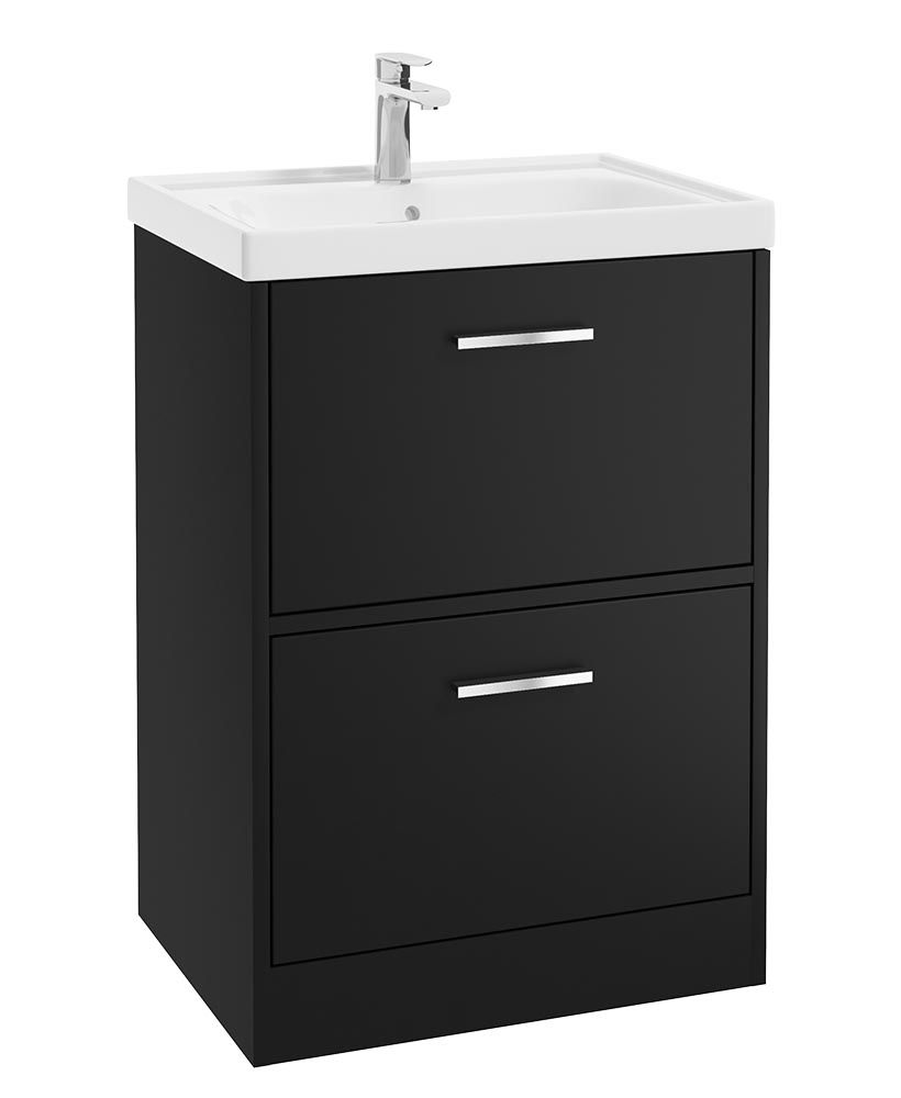FINLAND Floorstanding 60cm Two Drawer Vanity Unit - Choice of Colour - Choice of Handle