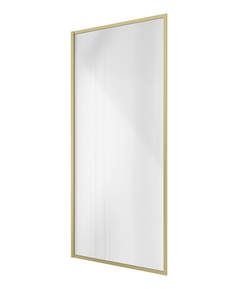 MIRAGE 800mm Fluted Glass Fixed Bath Screen - Choice of Frame Colour