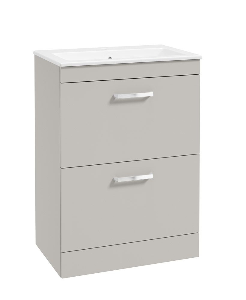 CORTA Floorstanding 50cm Two Drawer Unit - Choice of Colour - Choice of Handle