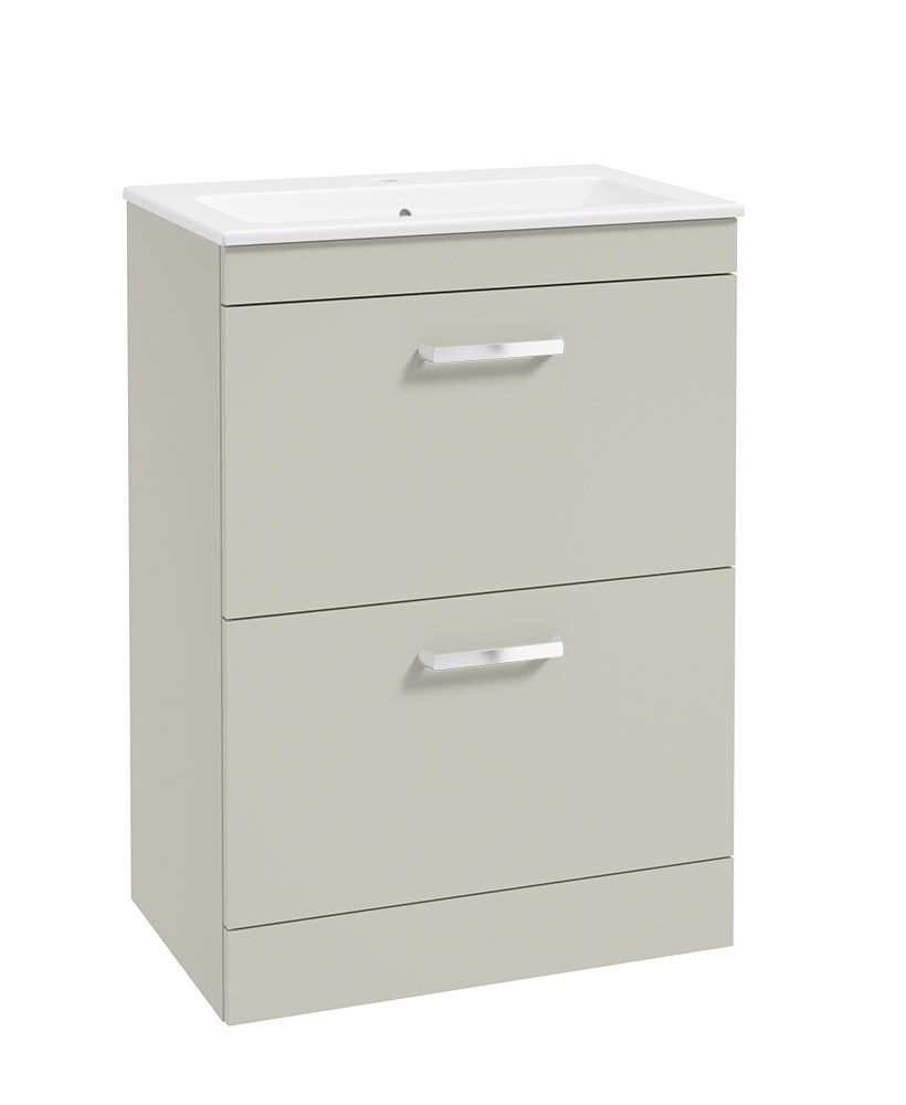 CORTA Floorstanding 50cm Two Drawer Unit - Choice of Colour - Choice of Handle