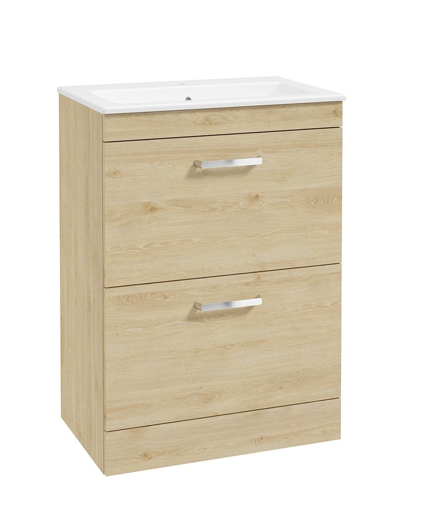 CORTA Floorstanding 50cm Two Drawer Unit - Choice of Colour - Choice of Handle