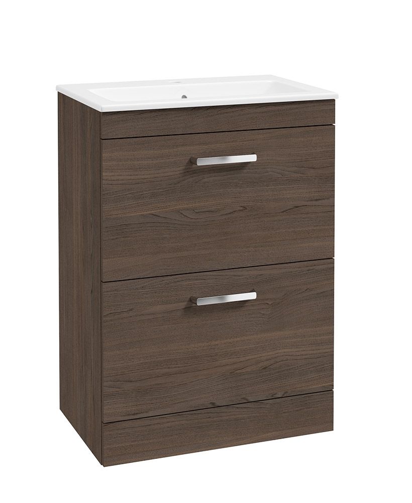CORTA Floorstanding 60cm Two Drawer Unit - Choice of Colour - Choice of Handle