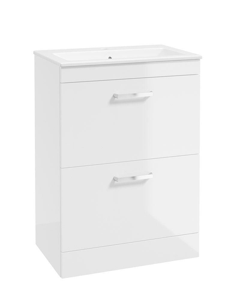 CORTA Floorstanding 50cm Two Drawer Unit - Choice of Colour - Choice of Handle