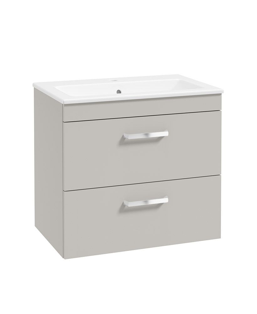 CORTA Wall Hung 60cm Two Drawer Unit - Choice of Colour - Choice of Handle