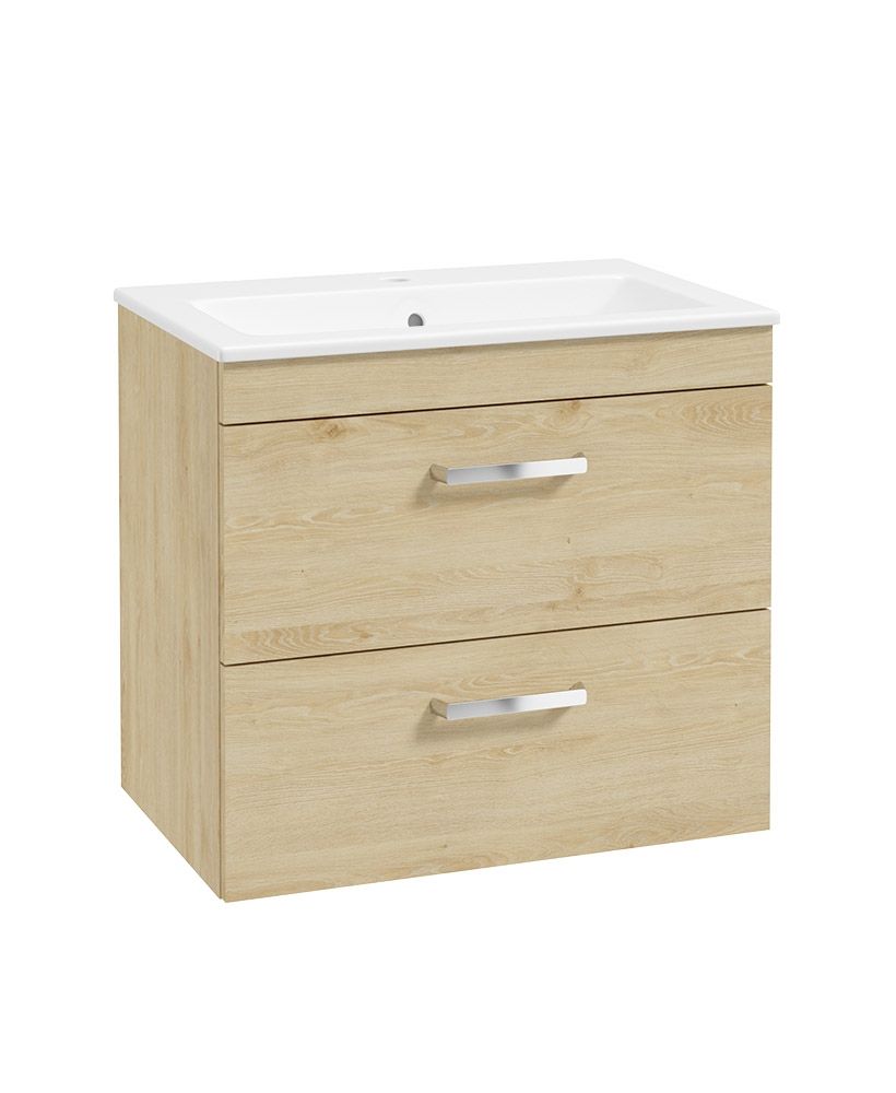 CORTA Wall Hung 60cm Two Drawer Unit - Choice of Colour - Choice of Handle