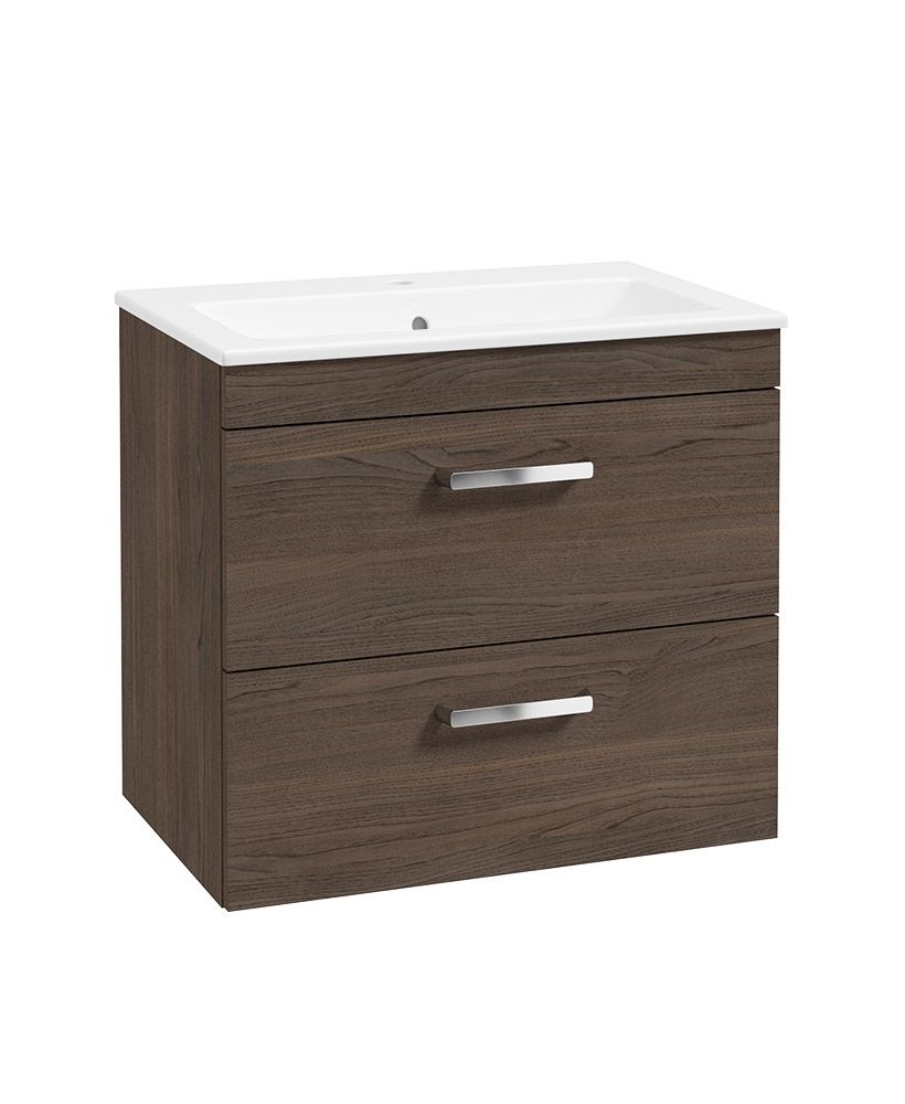 CORTA Wall Hung 60cm Two Drawer Unit - Choice of Colour - Choice of Handle