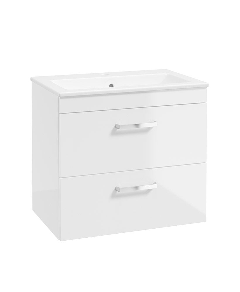 CORTA Wall Hung 60cm Two Drawer Unit - Choice of Colour - Choice of Handle