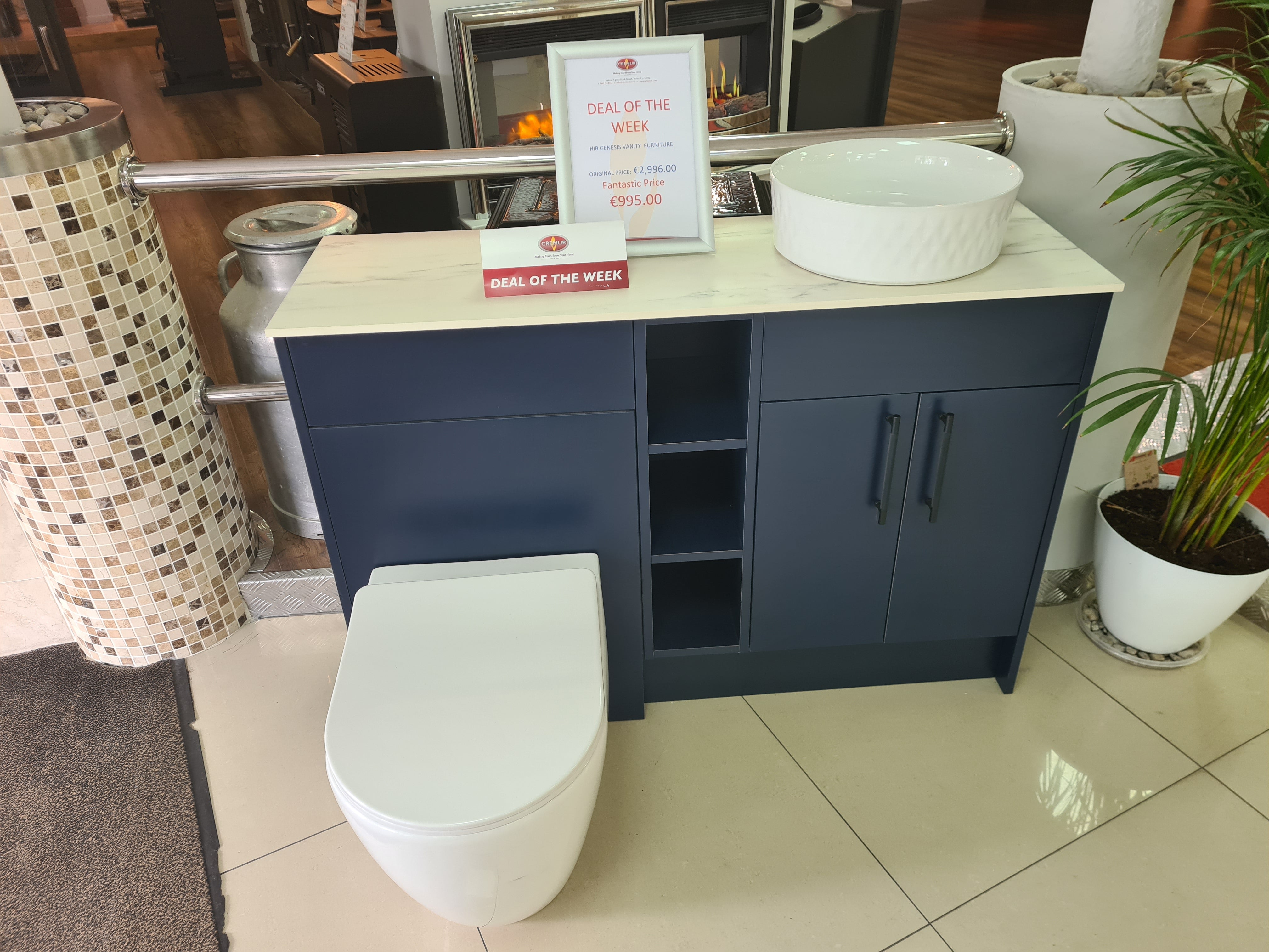 DEAL OF THE WEEK Ex Display Midnight Blue Genesis Fitted Furniture