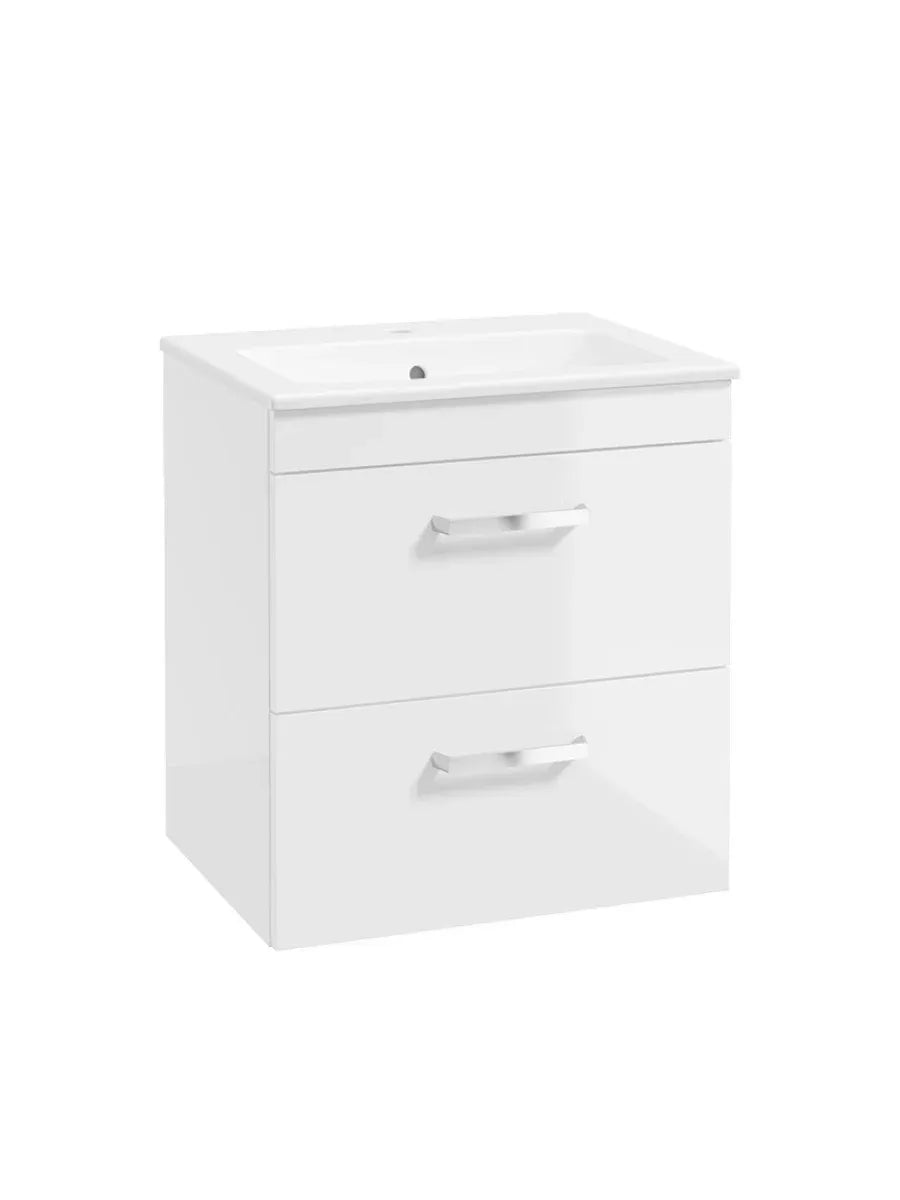 CORTA Wall Hung 50cm Two Drawer Unit - Choice of Colour