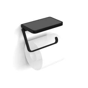 Atto Toilet Roll Holder with Shelf & Anti-Slip Mat