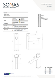 HAKK Basin Mixer - Choice of Colour