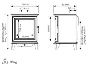 STOVAX Chesterfield Wide 5 KW Multi-fuel stove