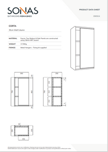 CORTA 35cm Wall Column - Choice of Colour
