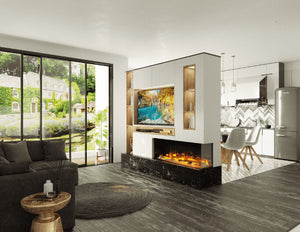 DEEP i-Range Ecoflame™ Electric Fires - Choice of sizes 750MM ,1000MM, 1250MM, 1500MM, 1800MM, 2200MM