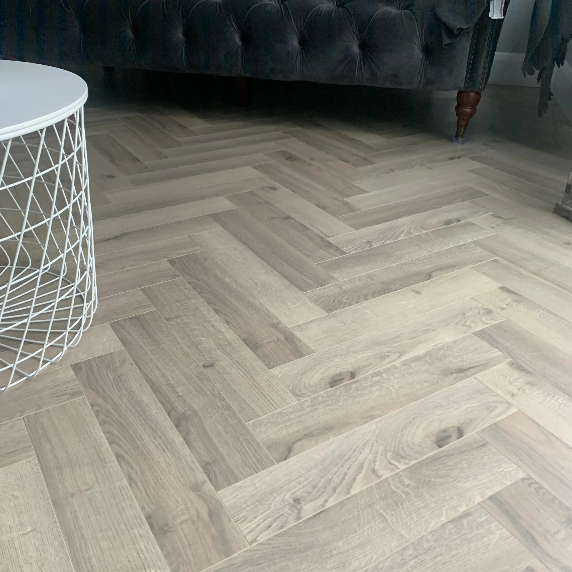 LIGNUM FUSION Greige Oak Herringbone 12mm