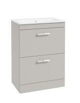 CORTA Floorstanding 60cm Two Drawer Unit - Choice of Colour - Choice of Handle