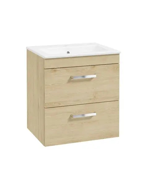 CORTA Wall Hung 50cm Two Drawer Unit - Choice of Colour