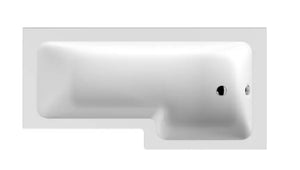 L-Shape Shower Bath - Right Hand 1700mm NO PANEL