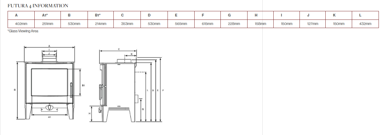 Futura 4 Wood Burning Stove