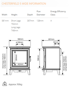 Chesterfield 5kW - Choice of Size