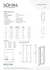 City Plus 1000 Bifold Shower Door