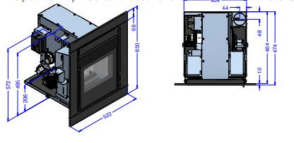 ELCOFIRE Lima 16'' Insert Pellet Stove 5kW