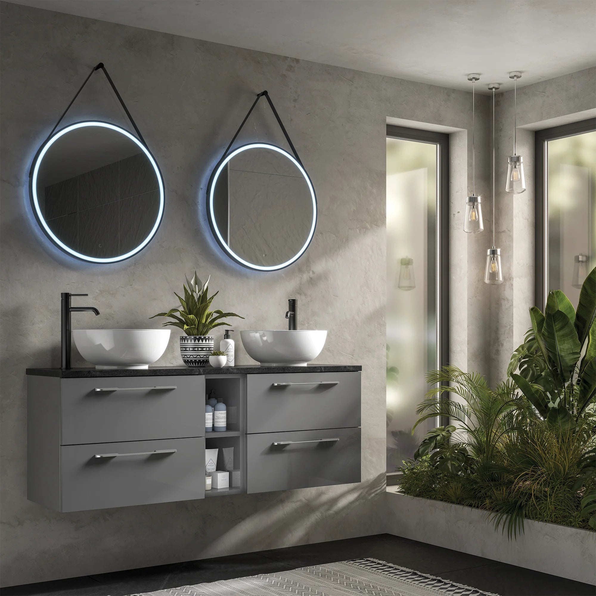 Solstice LED Illuminated Bathroom Mirror - Black