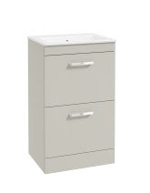 CORTA Floorstanding 50cm Two Drawer Unit - Choice of Colour - Choice of Handle