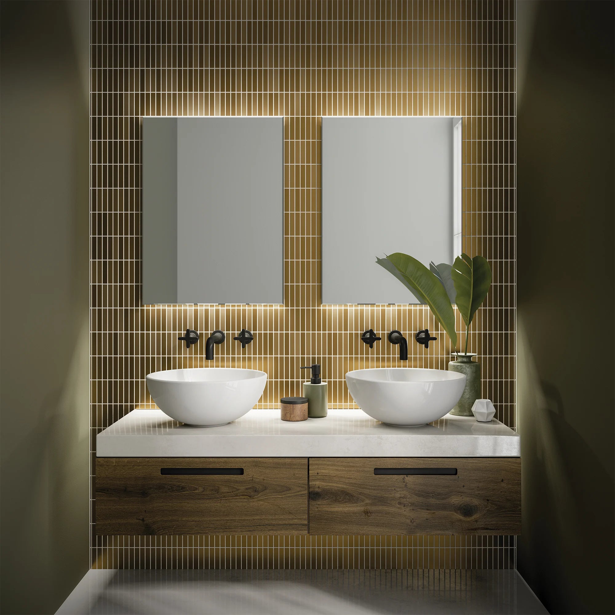 HiB Aura Bathroom Mirror with light