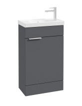 STOCKHOLM Floorstanding 50cm Single Door Cloakroom Unit - Choice of Colour - Choice of Handle