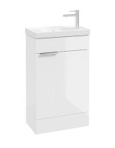 STOCKHOLM Floorstanding 50cm Single Door Cloakroom Unit - Choice of Colour - Choice of Handle