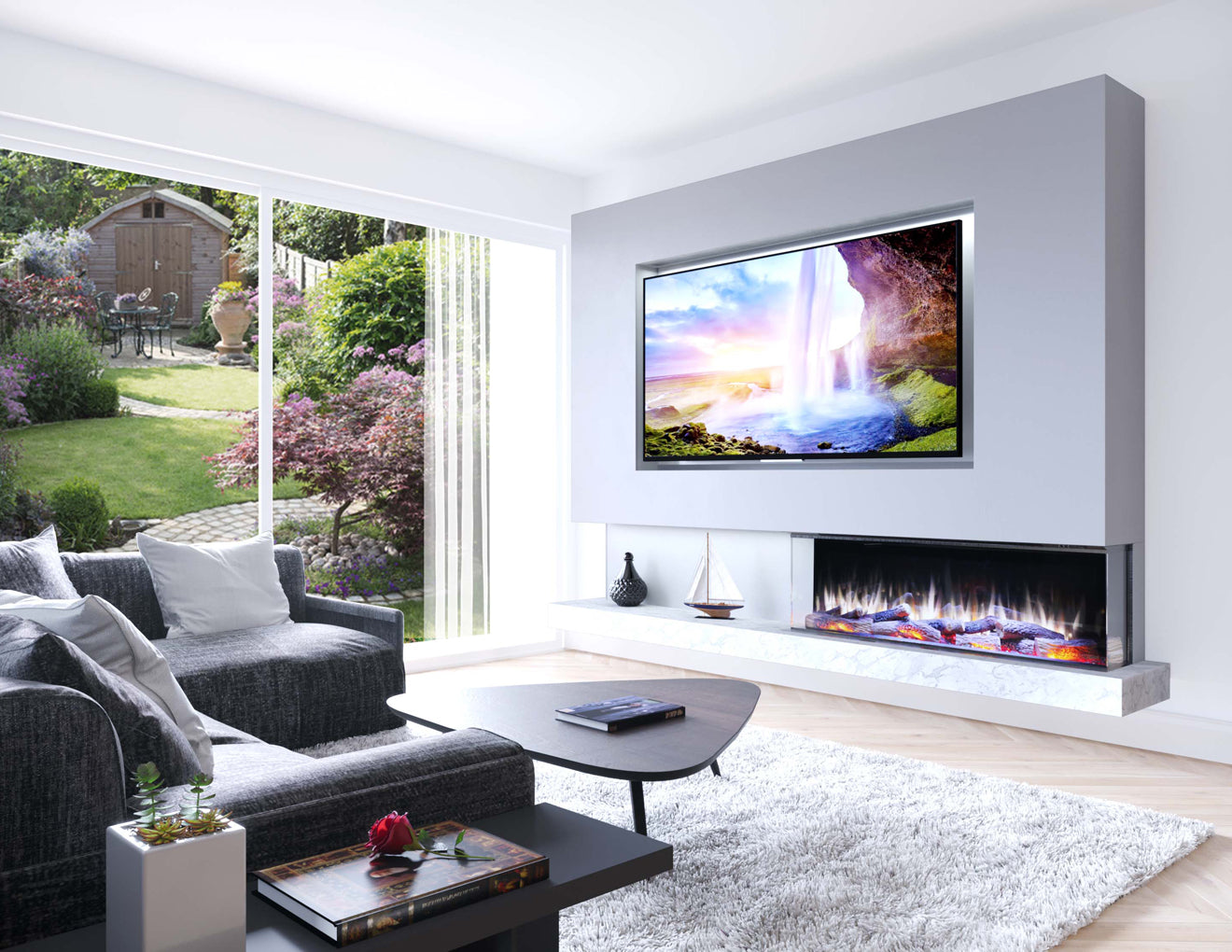DEEP i-Range Ecoflame™ Electric Fires - Choice of sizes 750MM ,1000MM, 1250MM, 1500MM, 1800MM, 2200MM