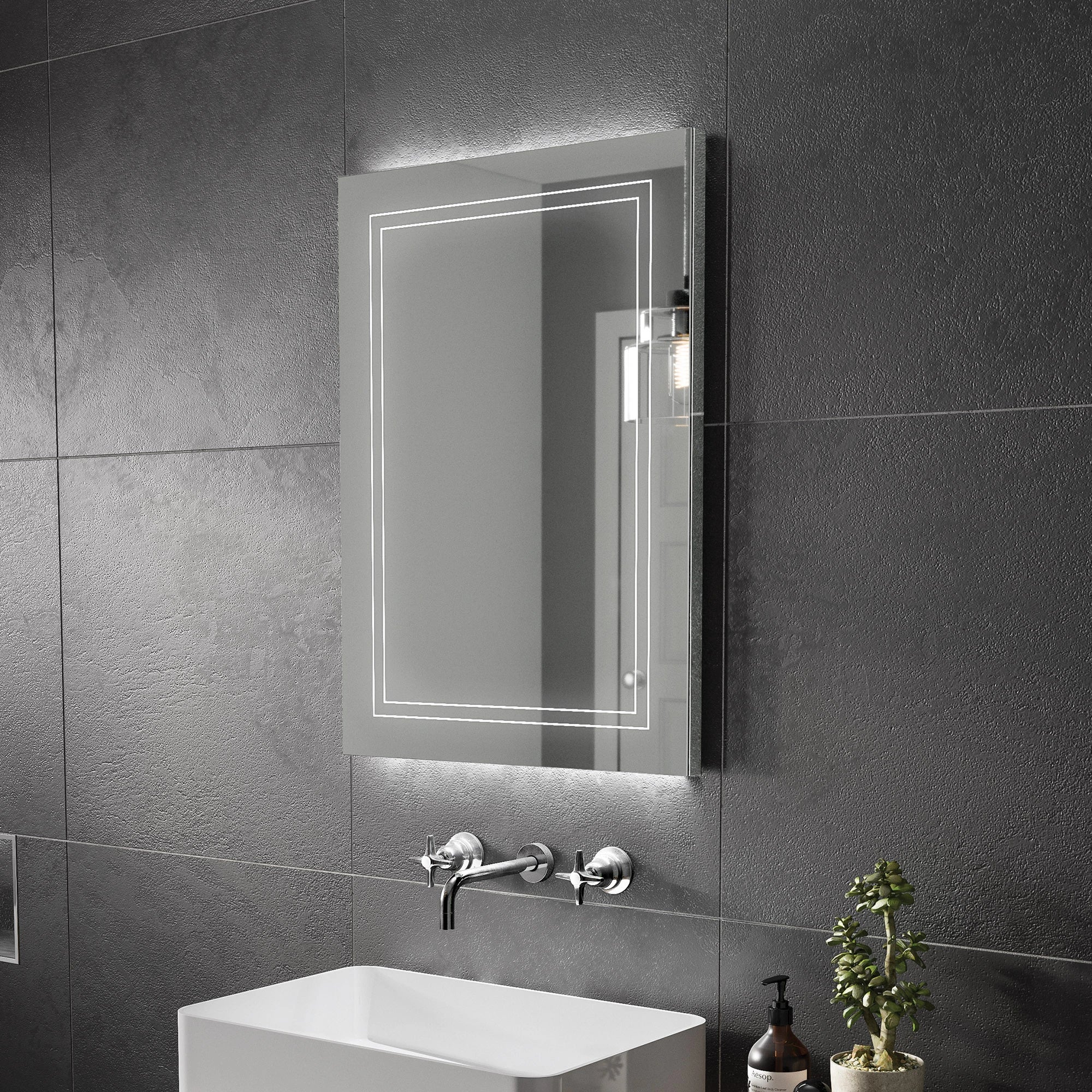 HiB Outline LED Bathroom Mirror