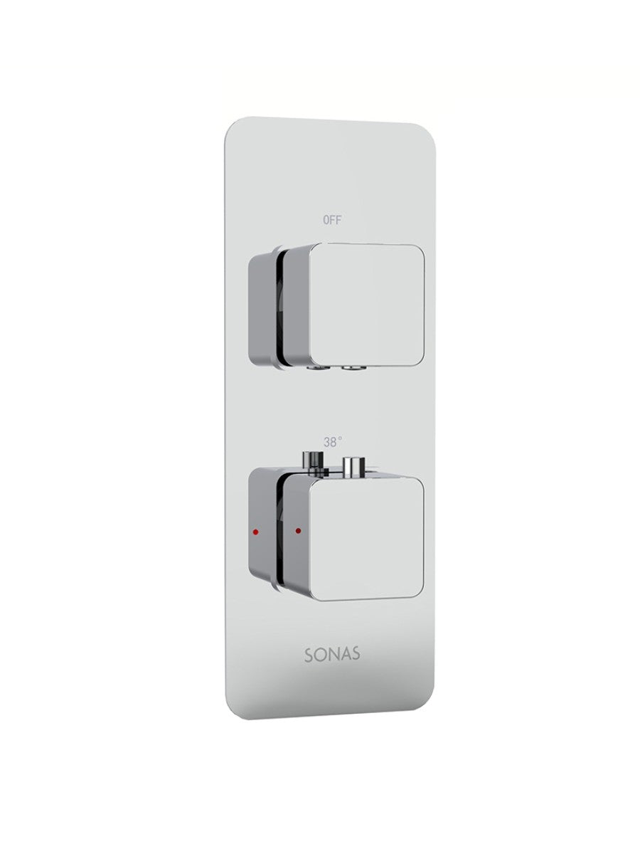 ALITA Soft Square Twin Shower Valve Dual Outlet Valve