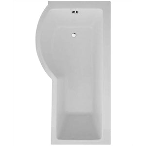 Sonas P Shape Shower Bath With Bath Panel And Bath Screen 1700mm x 900mm